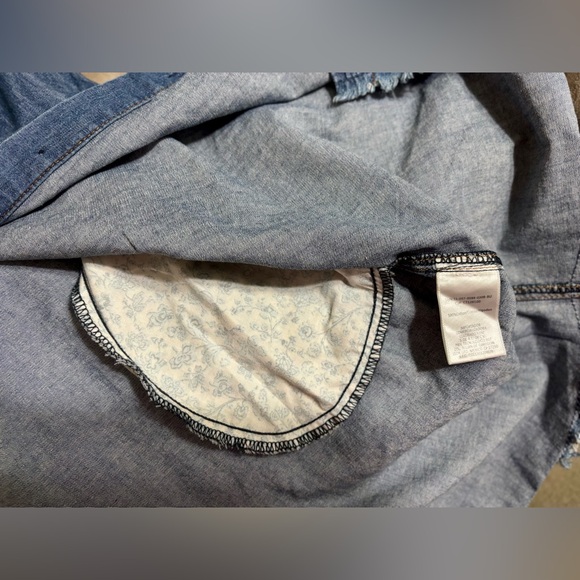 NWT-STETSON Embroidered Denim Shirt Dress | Size: M | Color: Blue - Picture 13 of 15